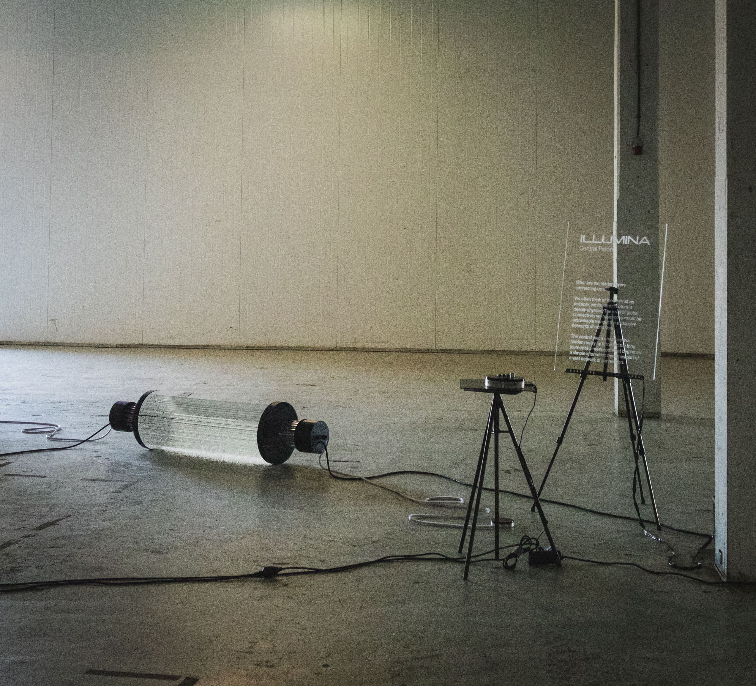 ILLUMINA visitor interacting with the central piece